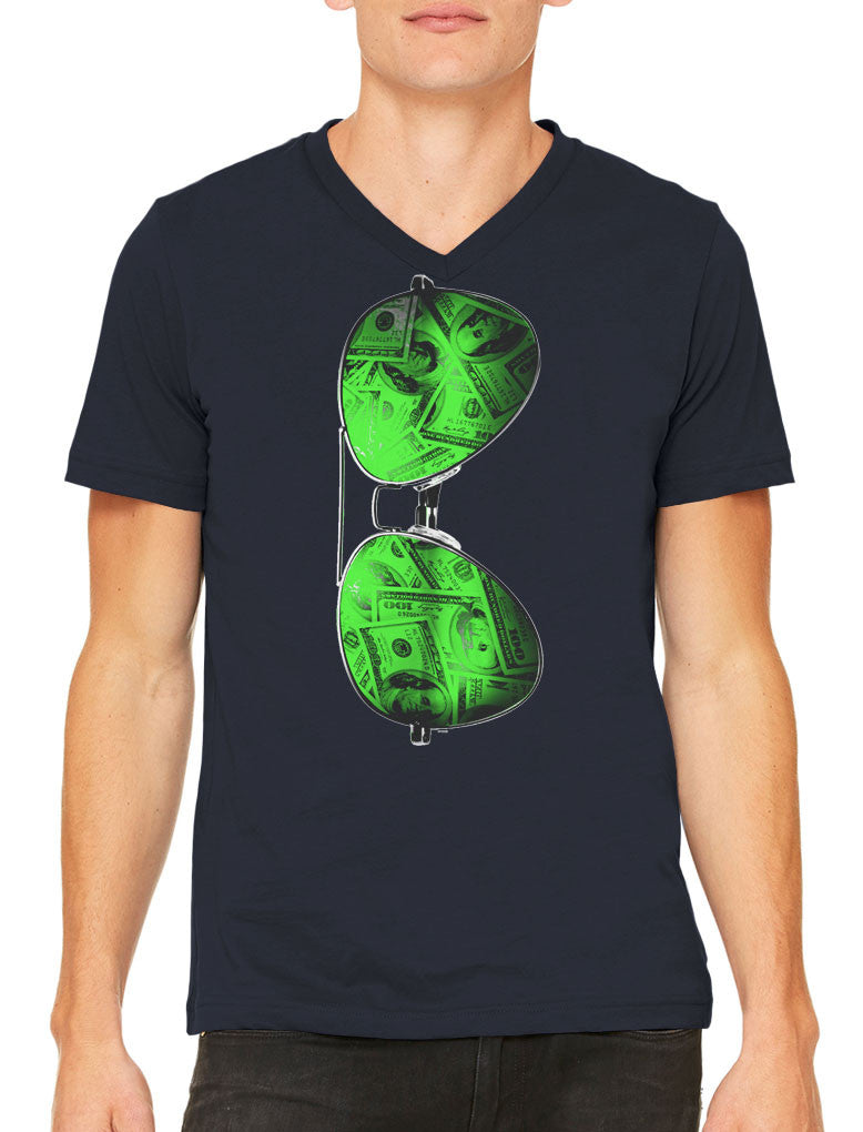 Cash Money Shades Sunglass Men's V-neck T-shirt