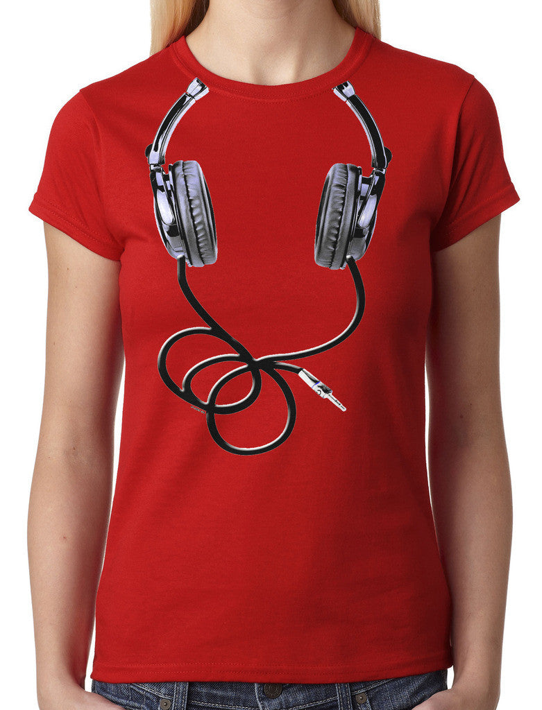 Over Size Headphones Junior Ladies T-shirt