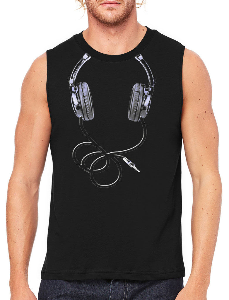Over Size Headphones Men's Sleeveless T-Shirt