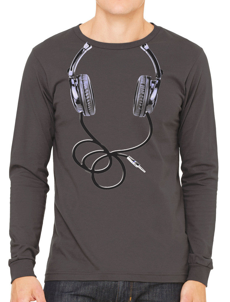 Over Size Headphones Men's Long Sleeve T-shirt