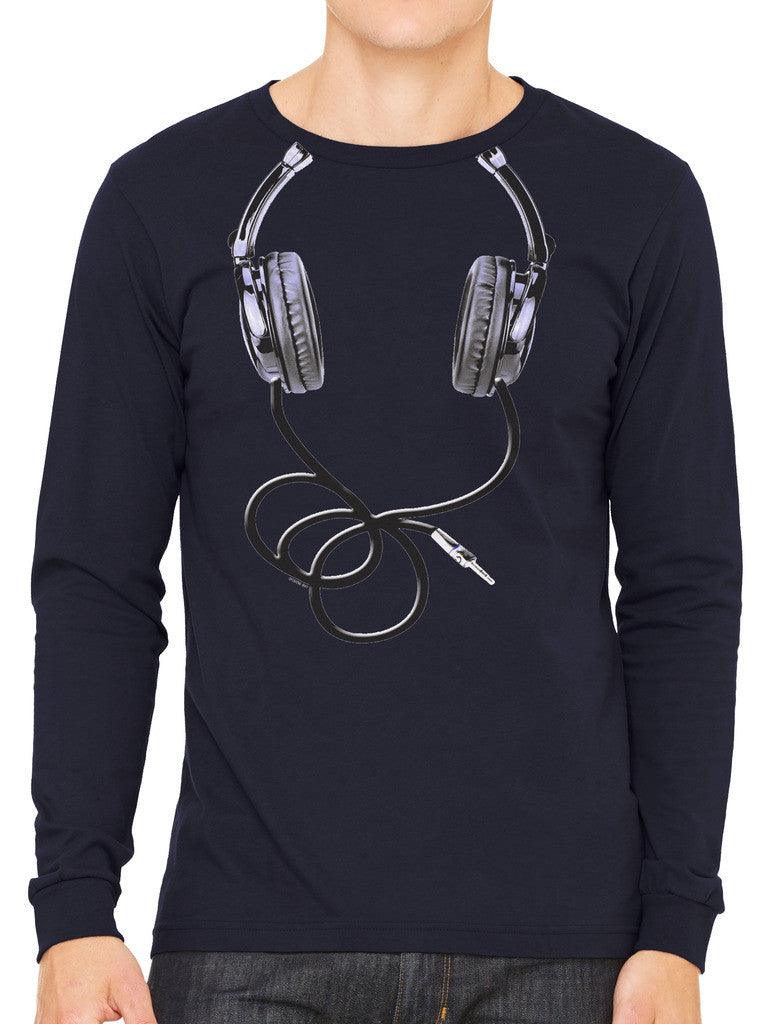 Over Size Headphones Men's Long Sleeve T-shirt