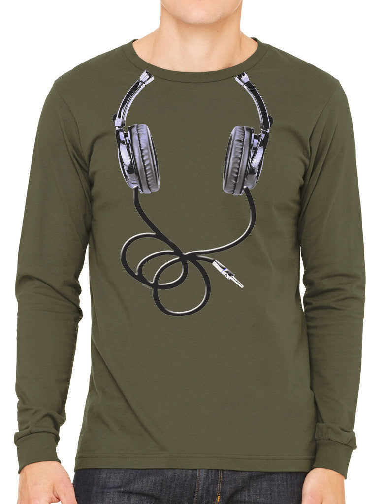 Over Size Headphones Men's Long Sleeve T-shirt