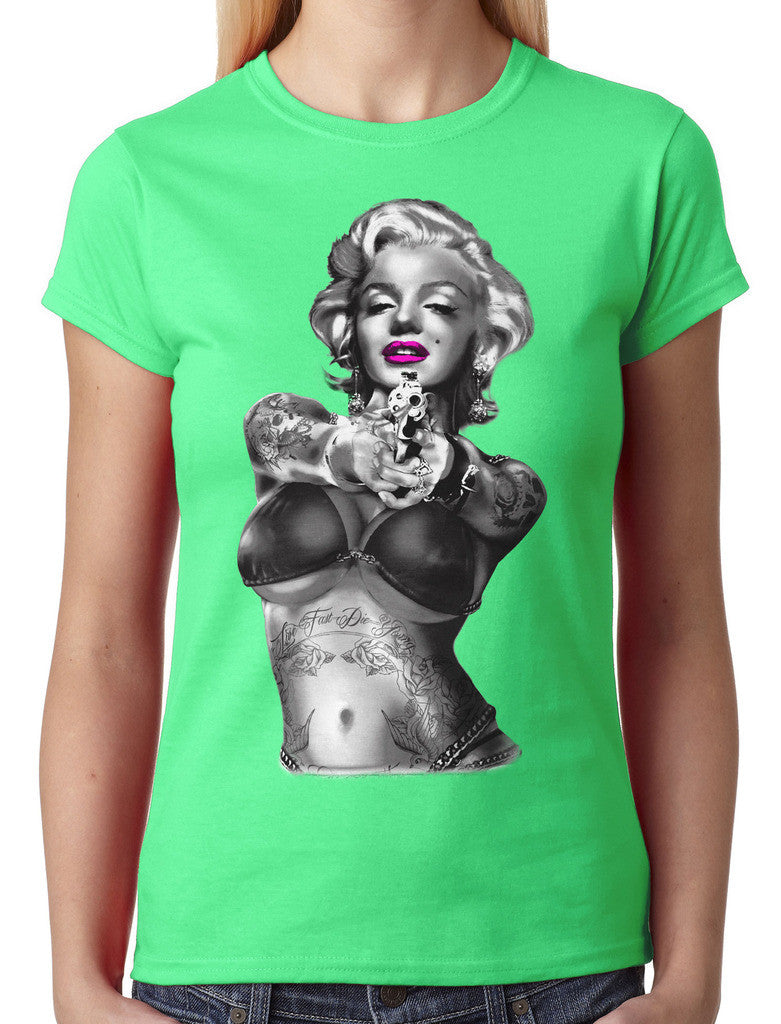 Gangster Marilyn Monroe Junior Ladies T-shirt