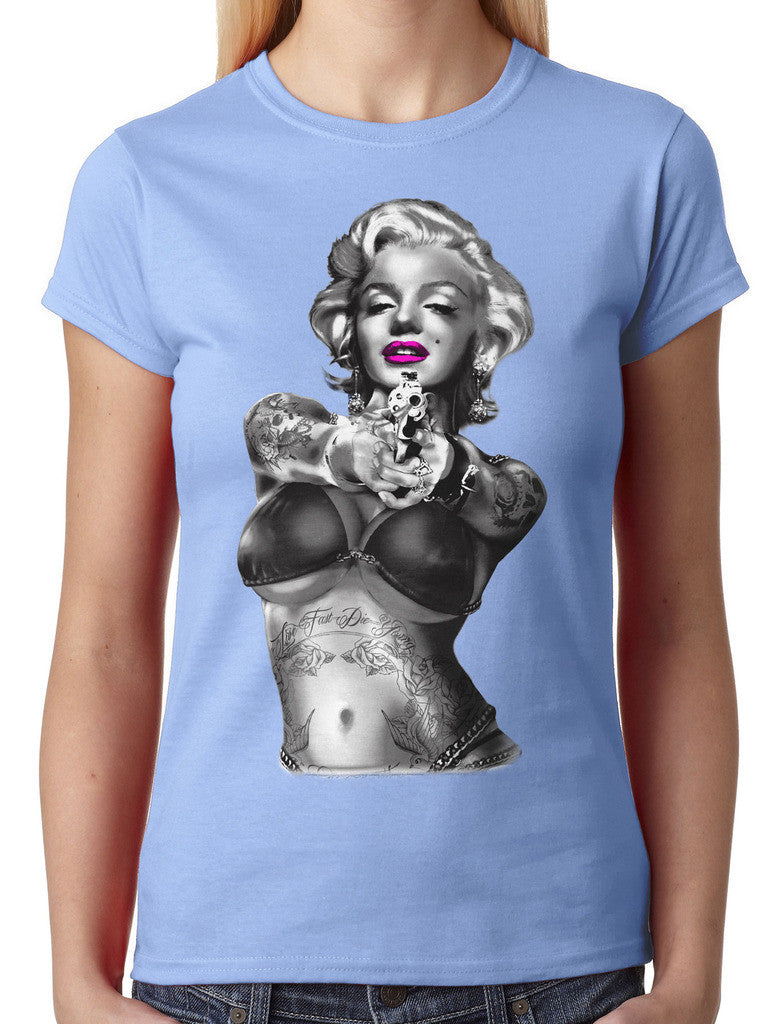 Gangster Marilyn Monroe Junior Ladies T-shirt