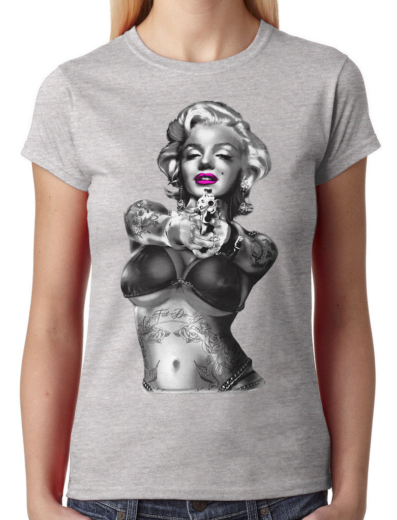 Gangster Marilyn Monroe Junior Ladies T-shirt