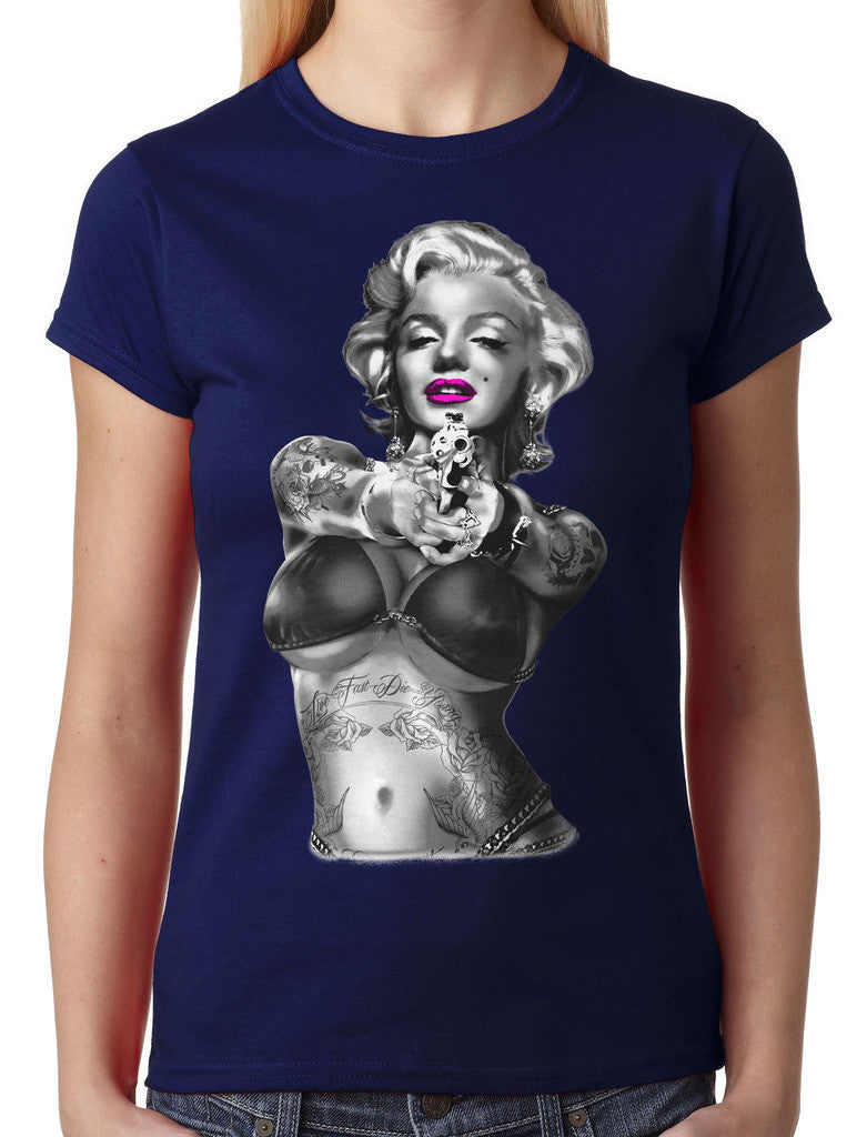 Gangster Marilyn Monroe Junior Ladies T-shirt