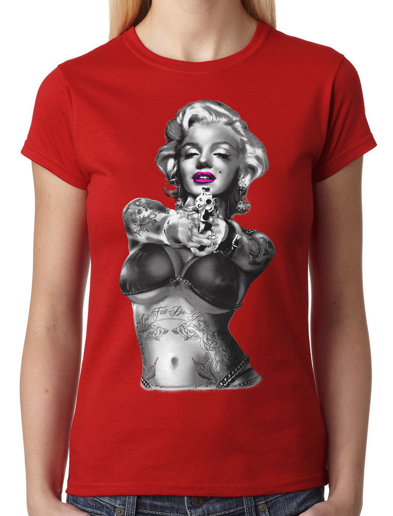 Gangster Marilyn Monroe Junior Ladies T-shirt