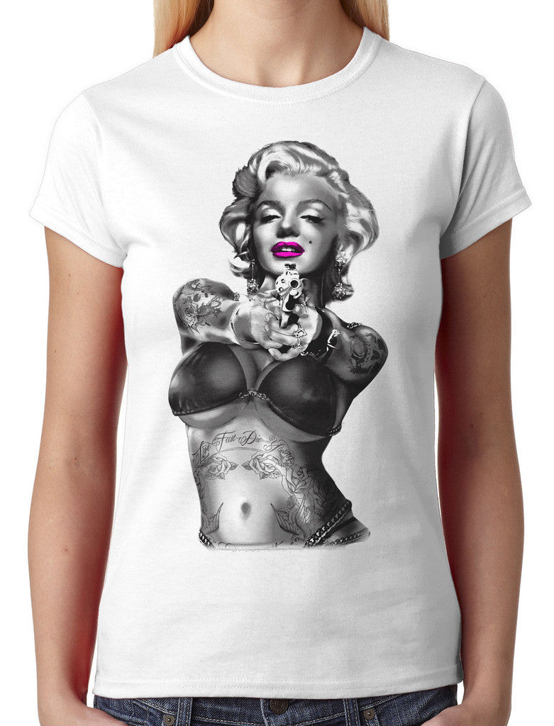 Gangster Marilyn Monroe Junior Ladies T-shirt