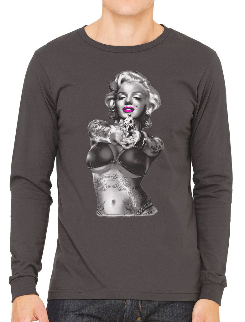 Gangster Marilyn Monroe Men's Long Sleeve T-shirt