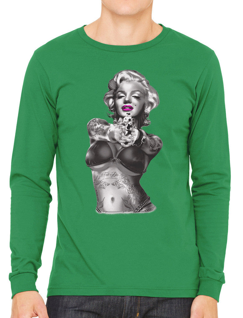 Gangster Marilyn Monroe Men's Long Sleeve T-shirt