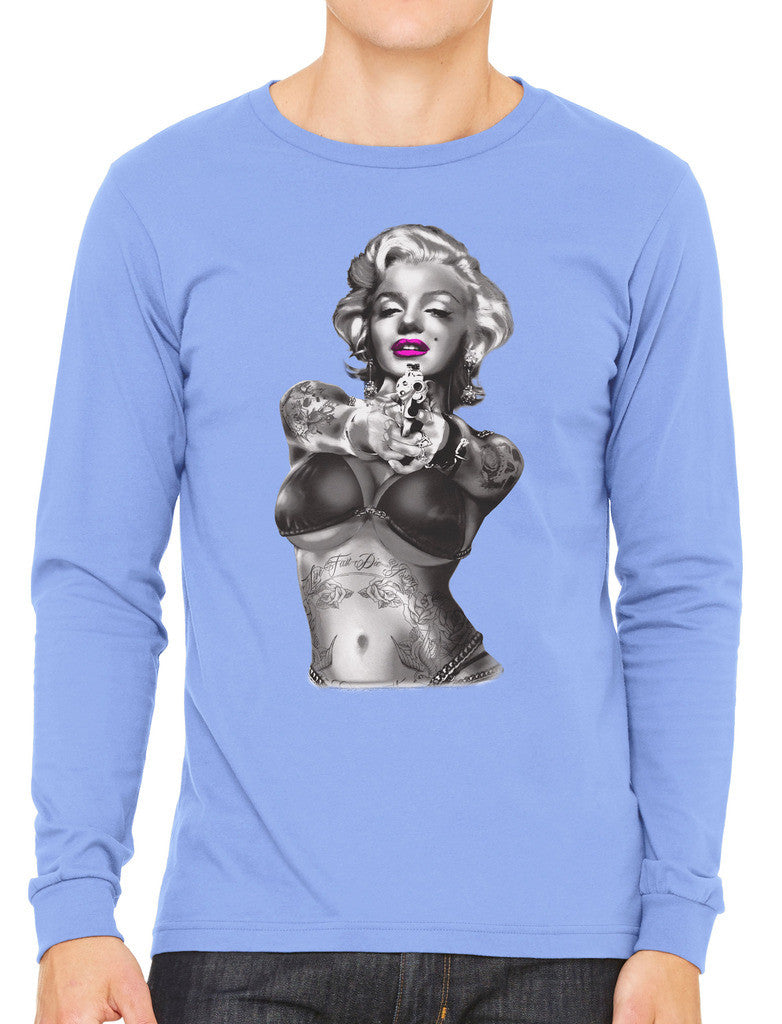 Gangster Marilyn Monroe Men's Long Sleeve T-shirt