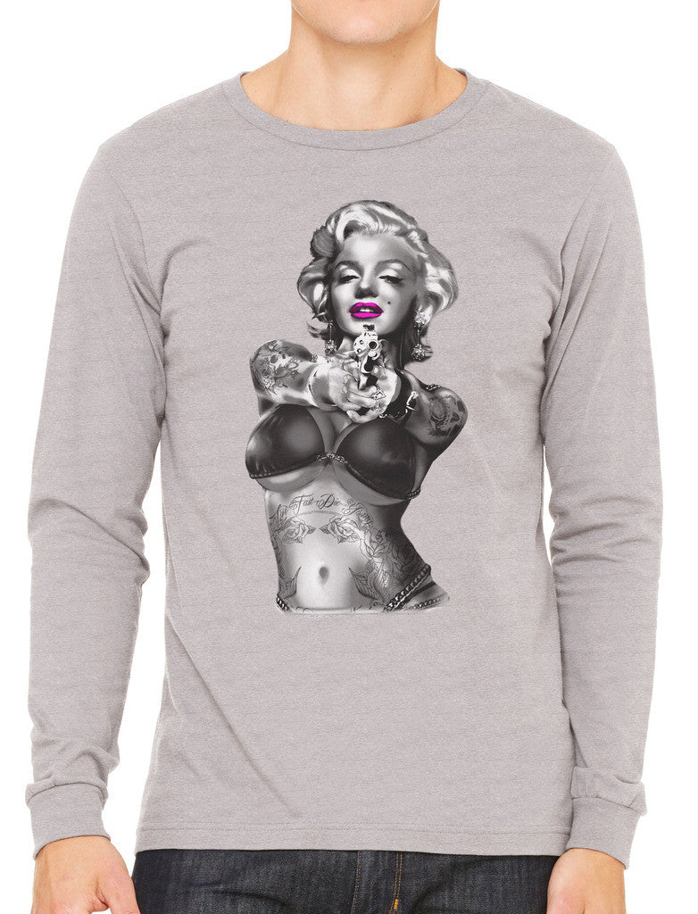 Gangster Marilyn Monroe Men's Long Sleeve T-shirt