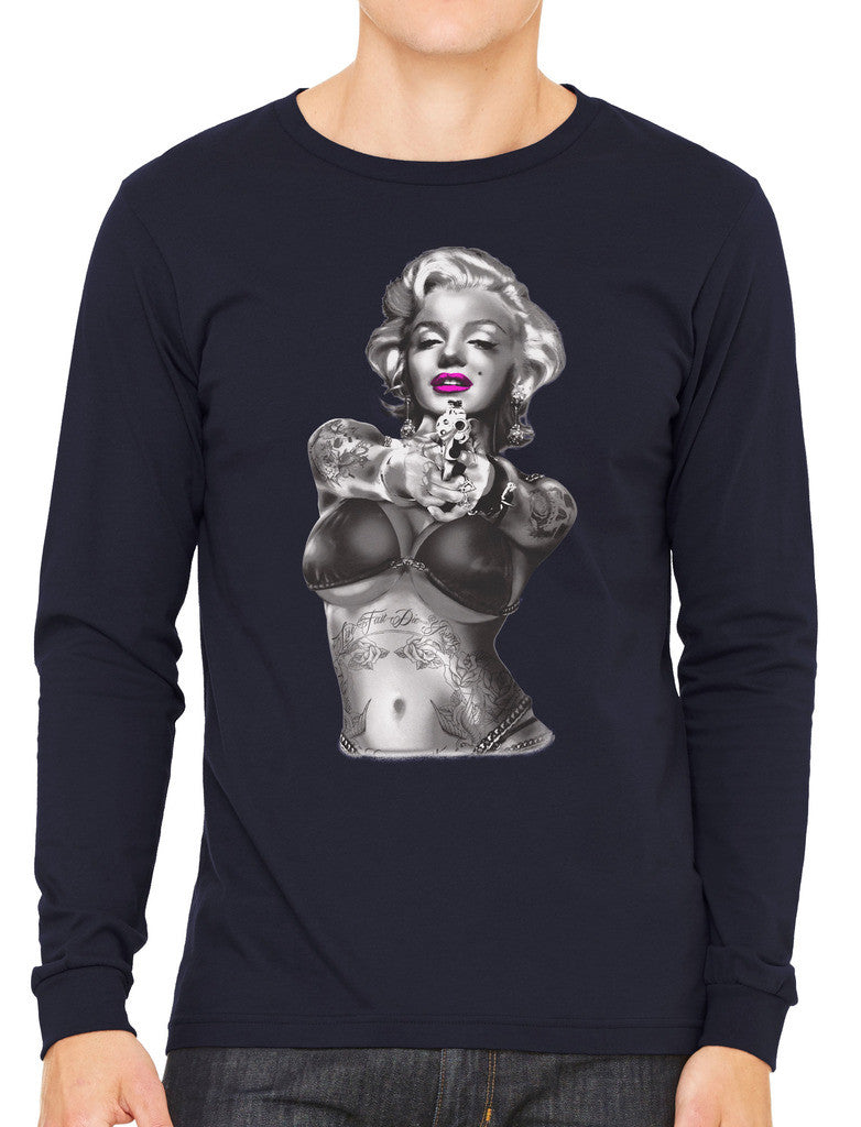 Gangster Marilyn Monroe Men's Long Sleeve T-shirt