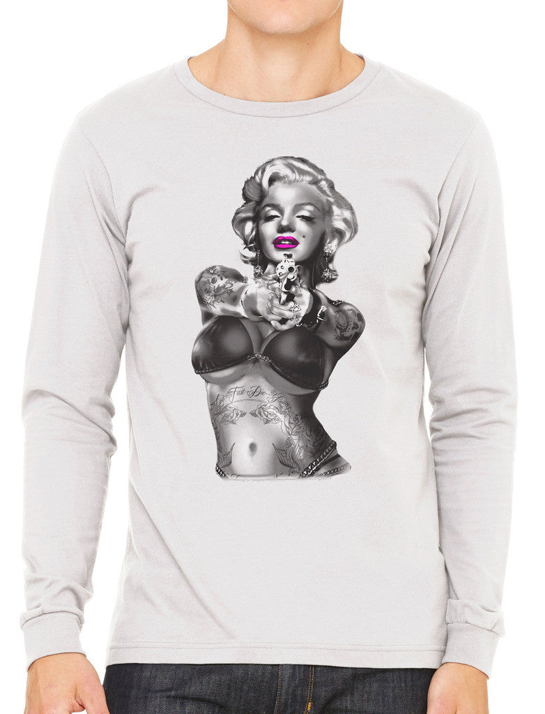 Gangster Marilyn Monroe Men's Long Sleeve T-shirt