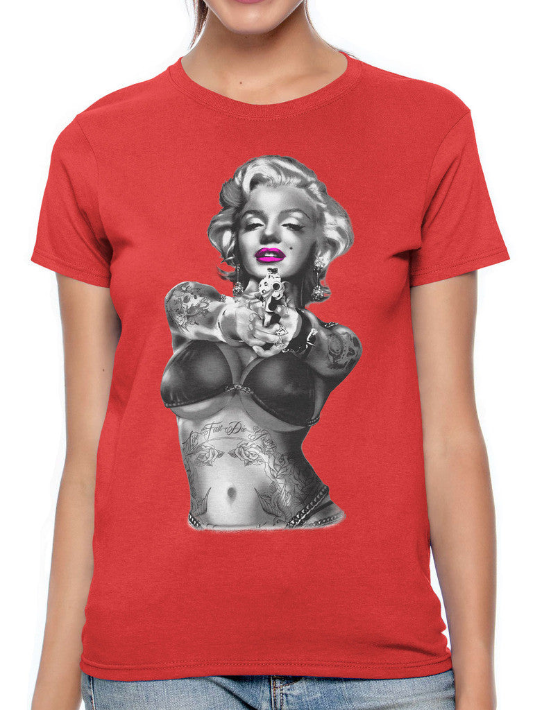 Gangster Marilyn Monroe Women's T-shirt