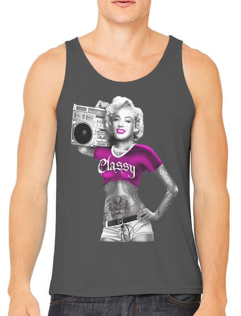Classy Marilyn Monroe Boombox Men's Tank Top