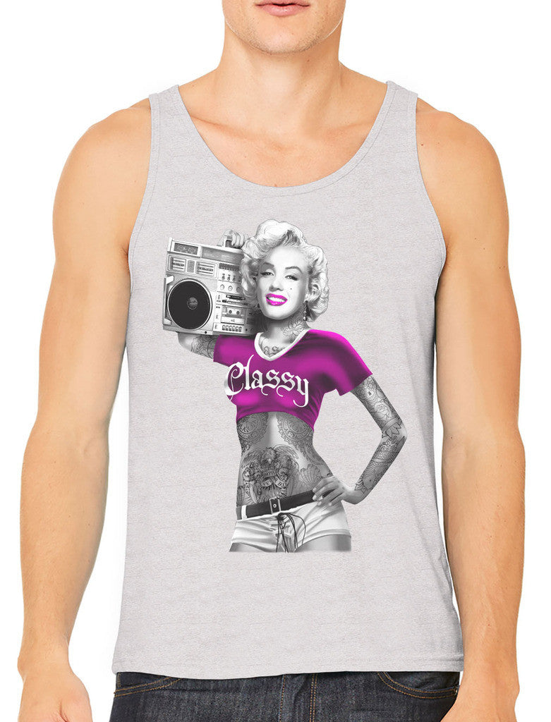 Classy Marilyn Monroe Boombox Men's Tank Top