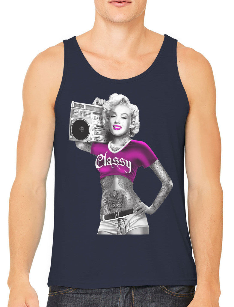 Classy Marilyn Monroe Boombox Men's Tank Top