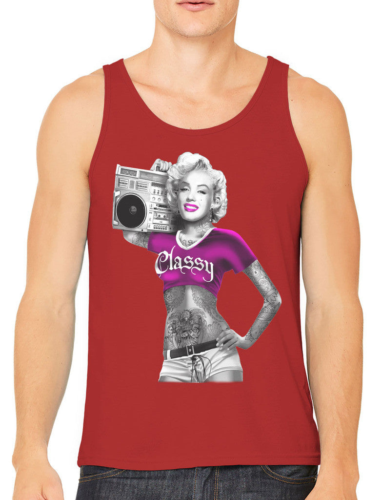 Classy Marilyn Monroe Boombox Men's Tank Top