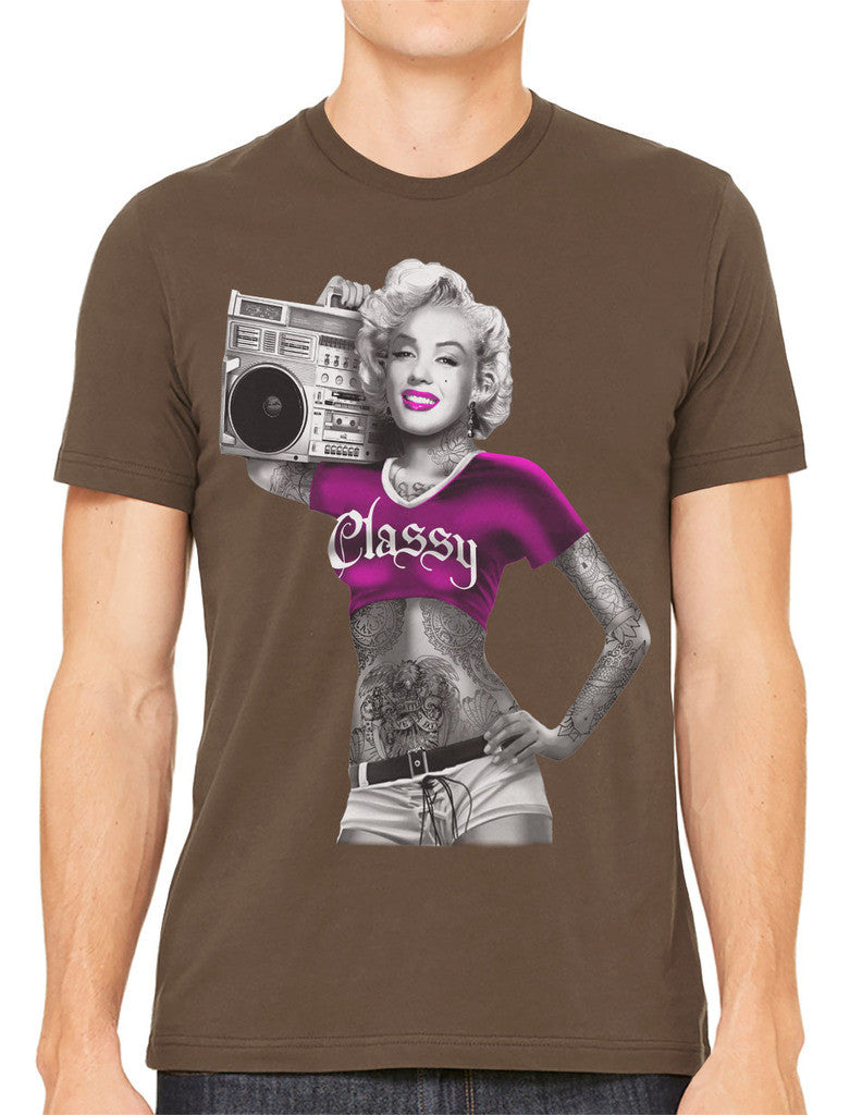 Classy Marilyn Monroe Boombox Men's T-shirt