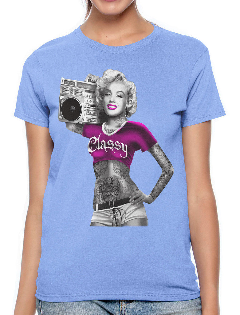 Classy Marilyn Monroe Boombox Women's T-shirt