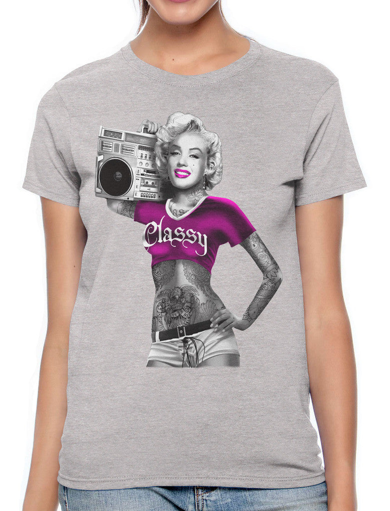 Classy Marilyn Monroe Boombox Women's T-shirt