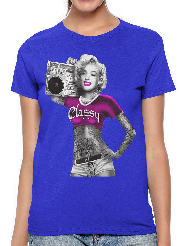Classy Marilyn Monroe Boombox Women's T-shirt