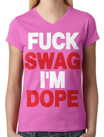Over Size Headphones Junior Ladies V-neck T-shirt