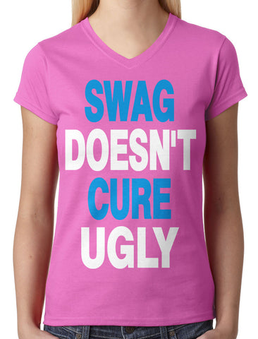 Over Size Headphones Junior Ladies V-neck T-shirt