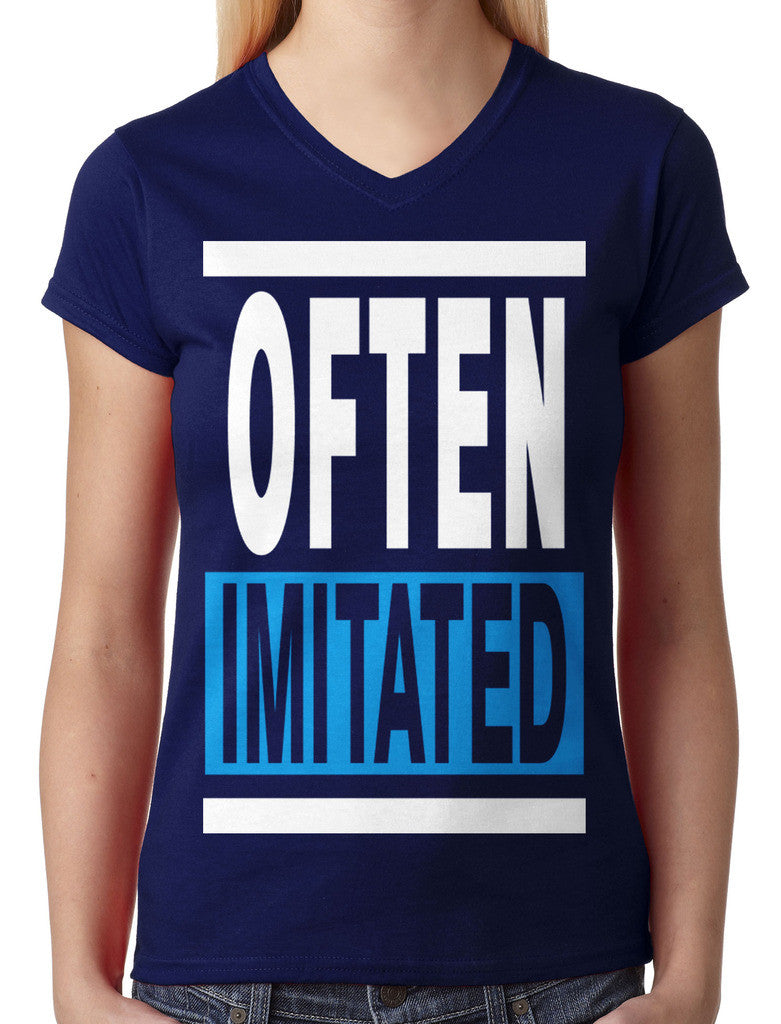 Often Imitated Junior Ladies V-neck T-shirt