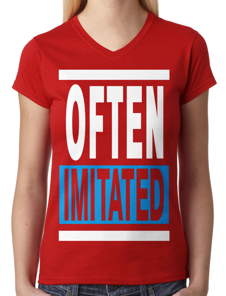 Often Imitated Junior Ladies V-neck T-shirt