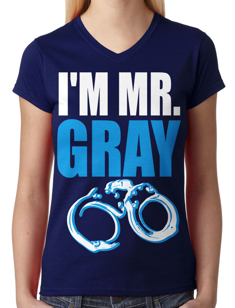 I'm Mr Gray Junior Ladies V-neck T-shirt