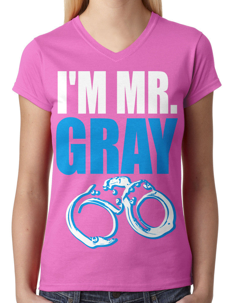 I'm Mr Gray Junior Ladies V-neck T-shirt