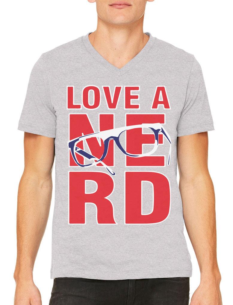 Love A Nerd Men's V-neck T-shirt