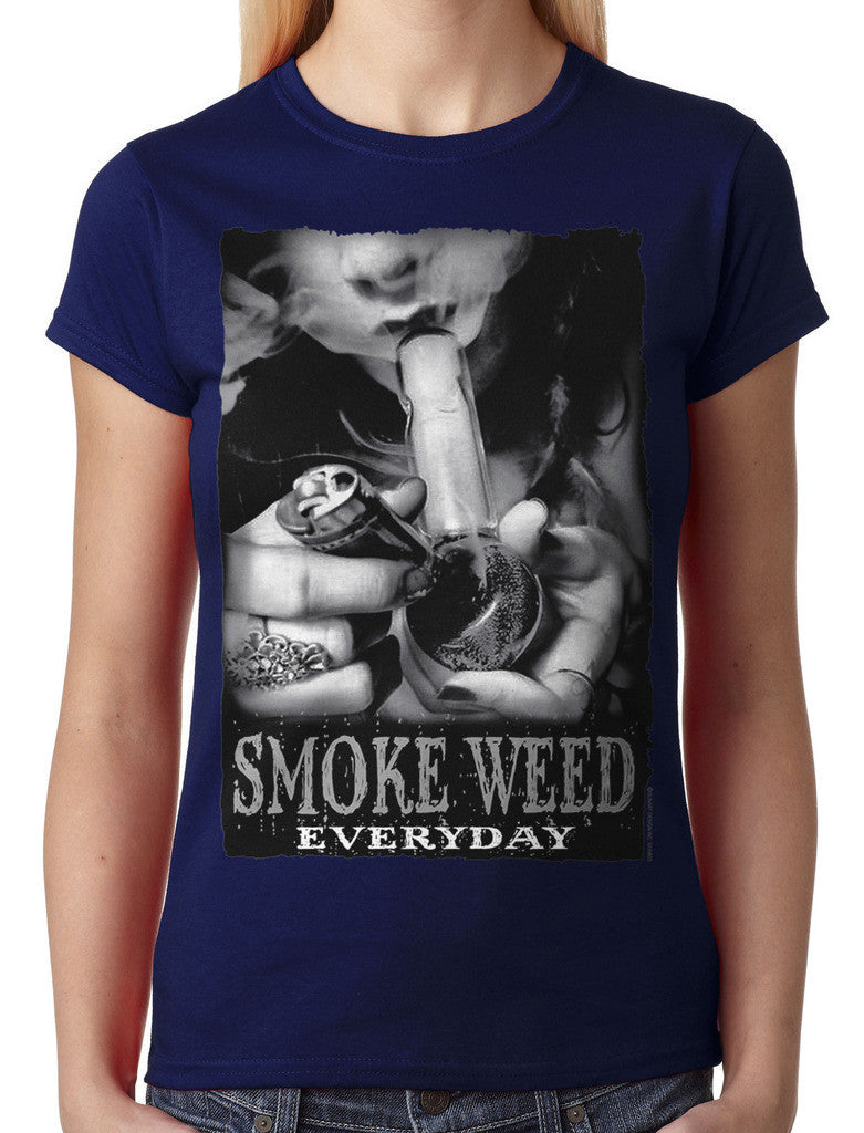 Smoke Weed Everyday Junior Ladies T-shirt