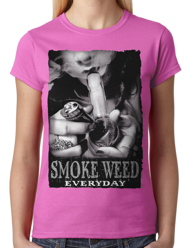 Smoke Weed Everyday Junior Ladies T-shirt
