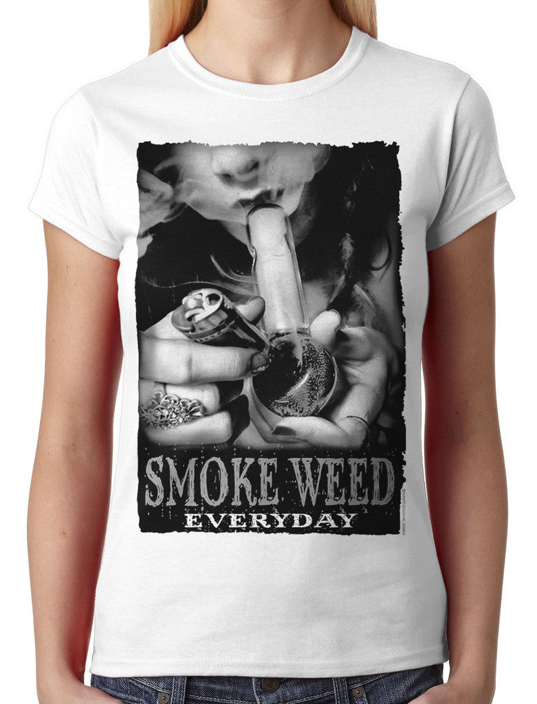 Smoke Weed Everyday Junior Ladies T-shirt