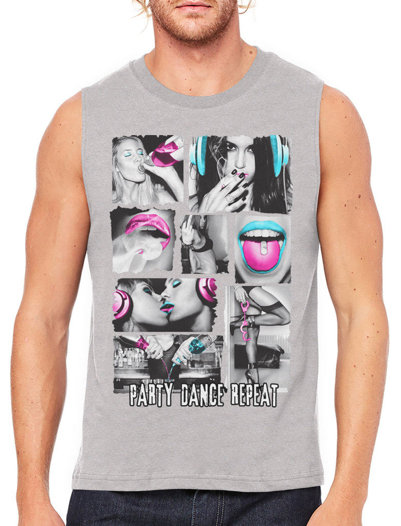 Party Dance Repeat Men's Sleeveless T-Shirt