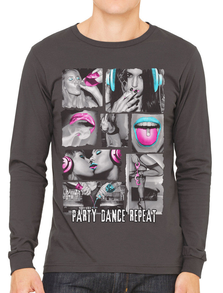 Party Dance Repeat Men's Long Sleeve T-shirt