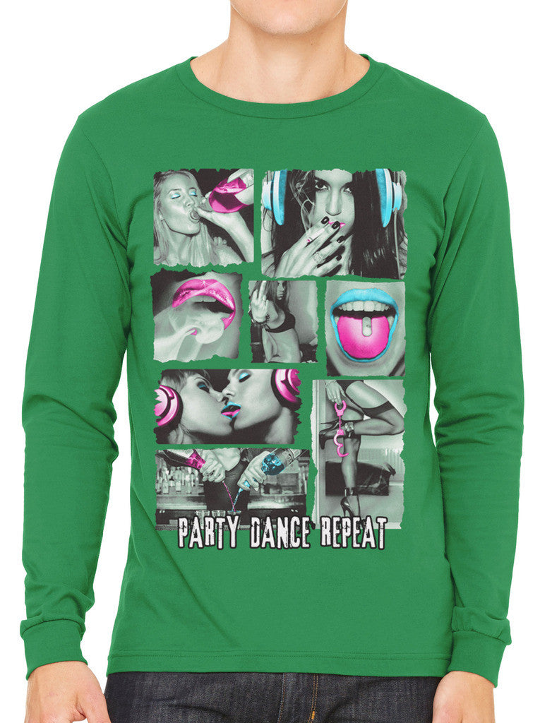Party Dance Repeat Men's Long Sleeve T-shirt