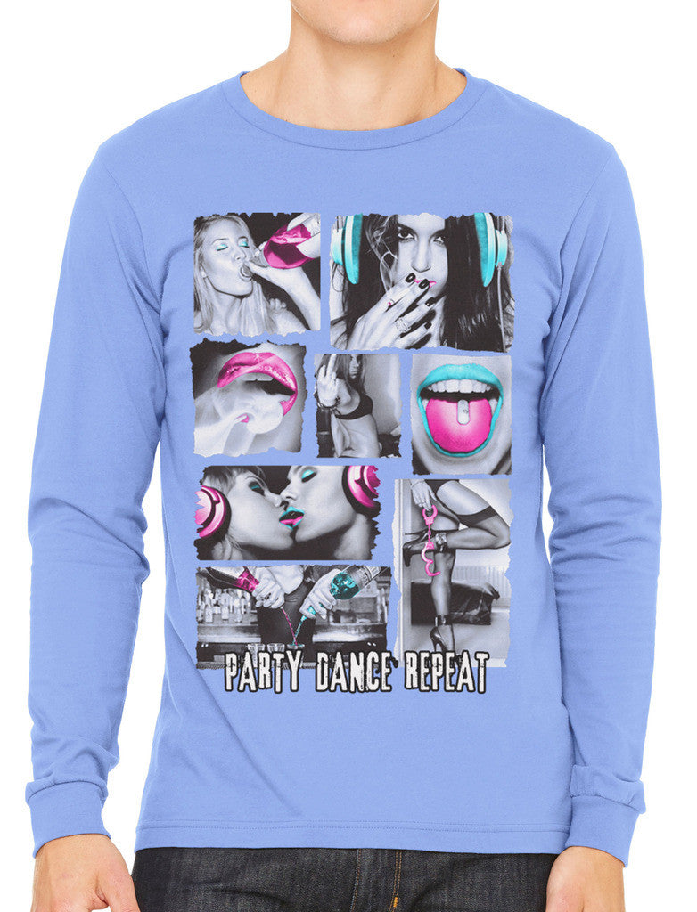 Party Dance Repeat Men's Long Sleeve T-shirt