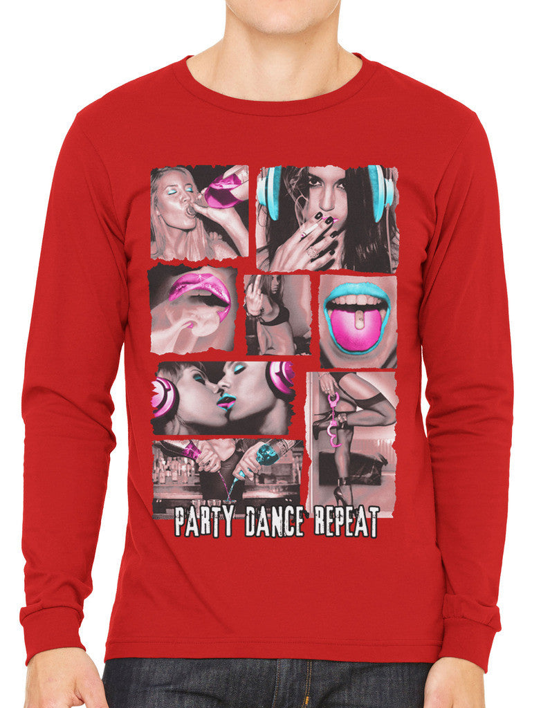 Party Dance Repeat Men's Long Sleeve T-shirt
