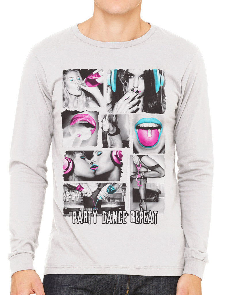 Party Dance Repeat Men's Long Sleeve T-shirt