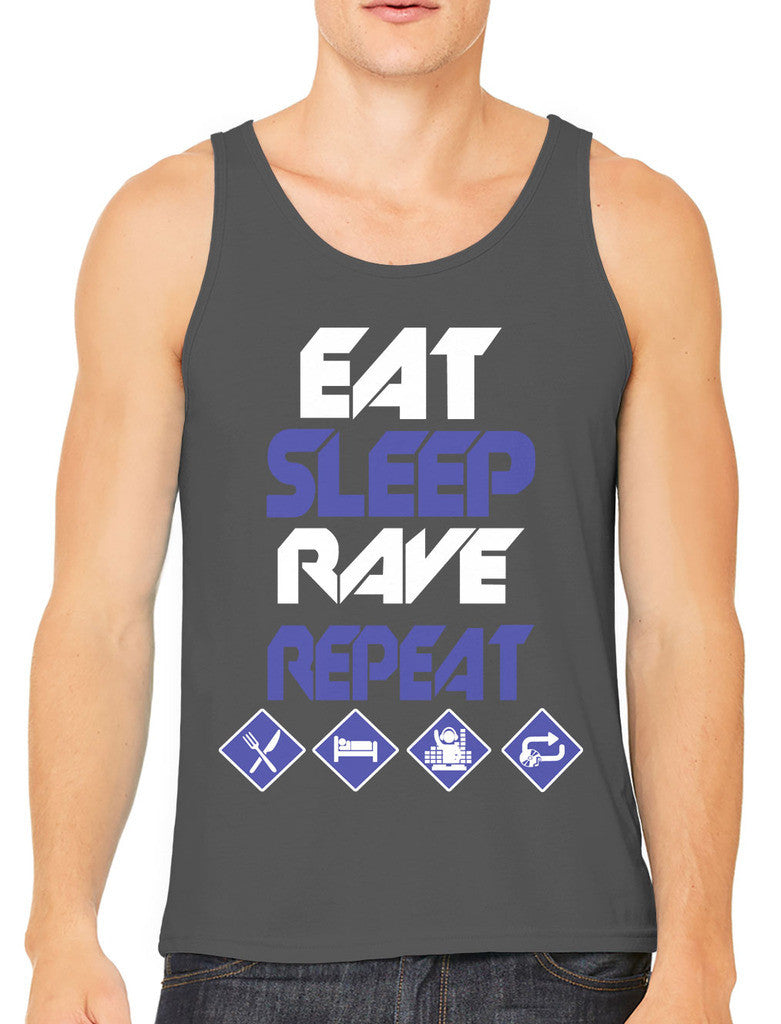 Eat Sleep Rave Repeat Men's Tank Top