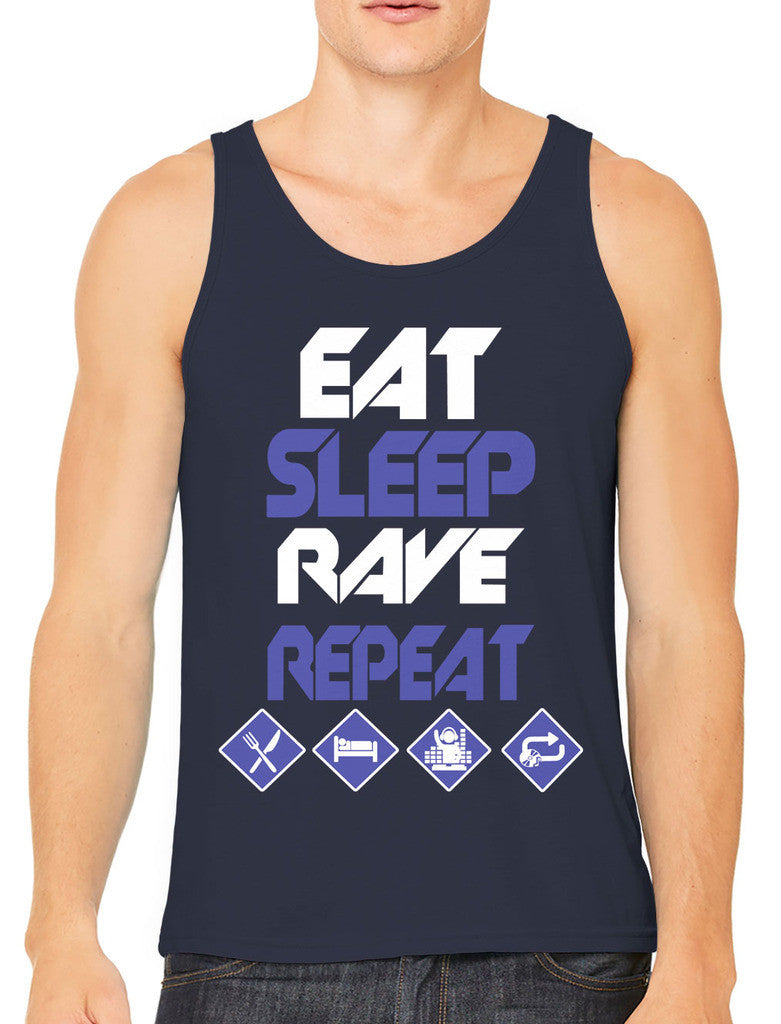 Eat Sleep Rave Repeat Men's Tank Top