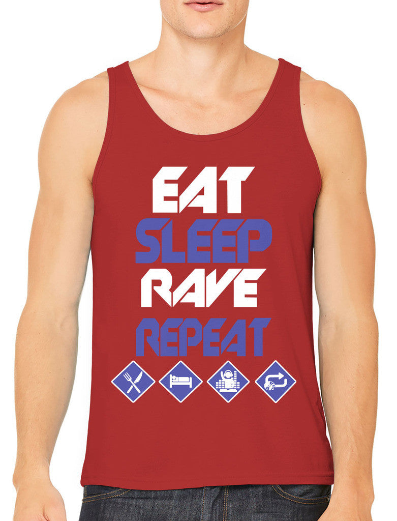 Eat Sleep Rave Repeat Men's Tank Top