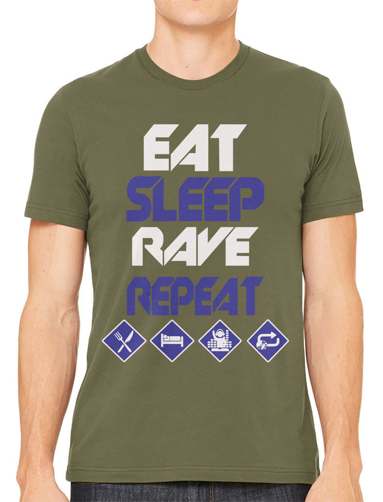 Eat Sleep Rave Repeat Men's T-shirt