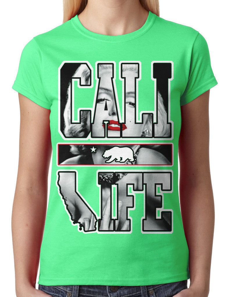 Marilyn Monroe Cali Life Junior Ladies T-shirt