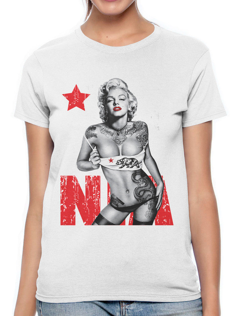 Sexy Marilyn Monroe California Republic Women's T-shirt