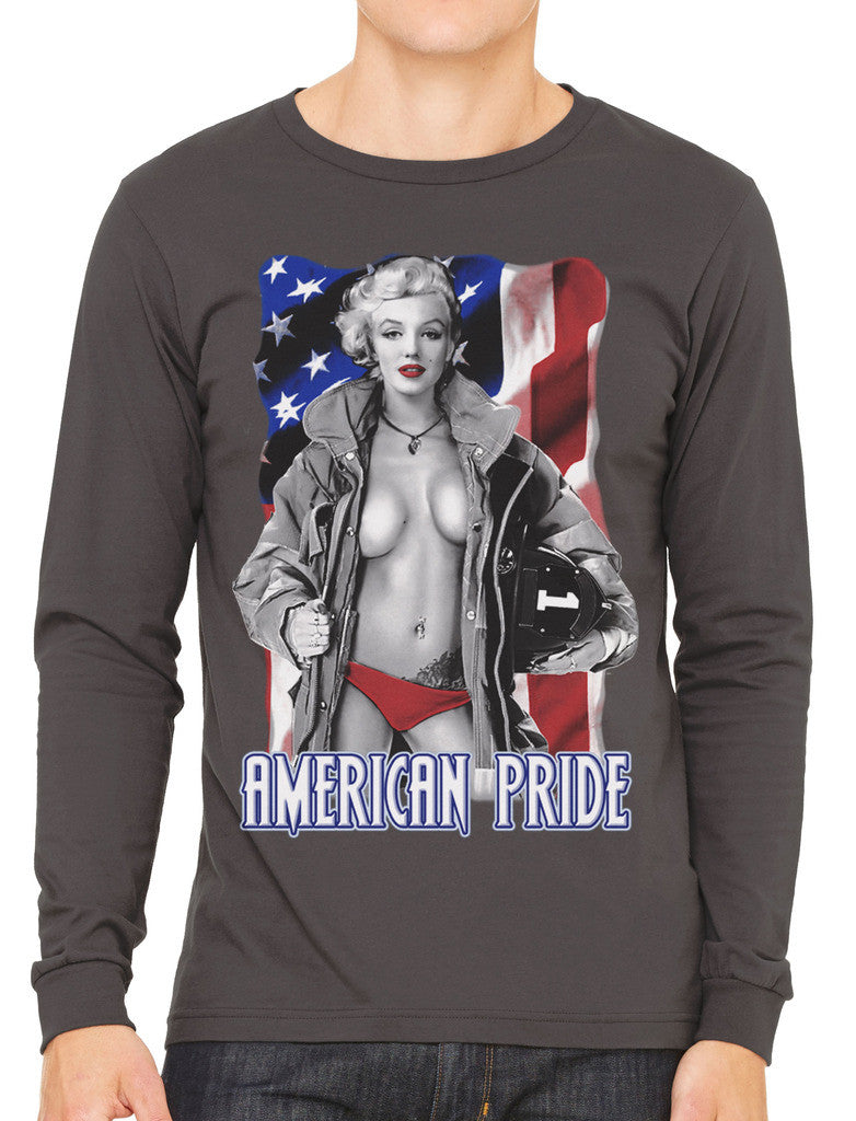 American Pride Marilyn Monroe Men's Long Sleeve T-shirt
